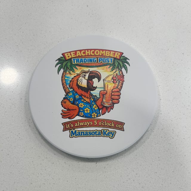 Parrot Ceramic 4 inch Coaster.