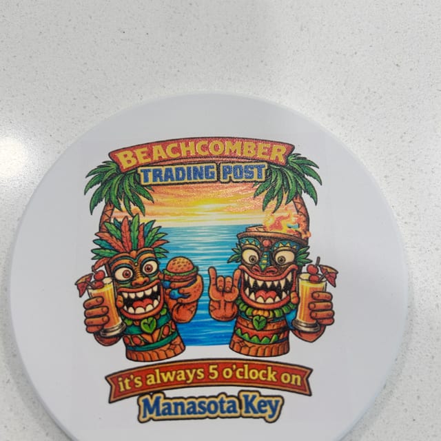 Totem Pole Ceramic 4 inch Coaster.